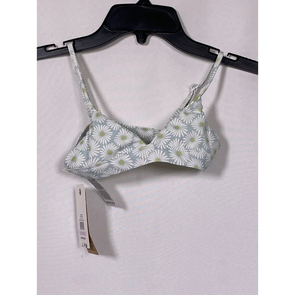 Billabong These Are The Days Reverse Banded Bikini Top Kids Sz 6 NWT